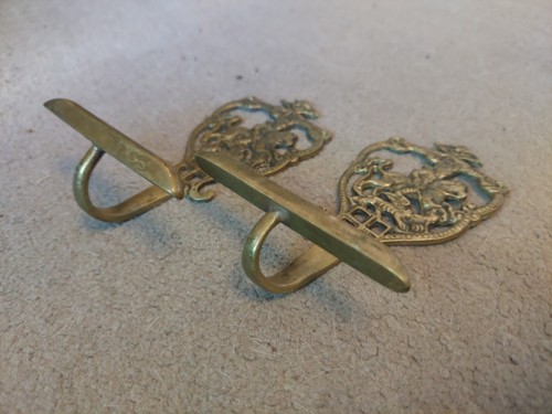 Pair vintage brass coat - vintage,