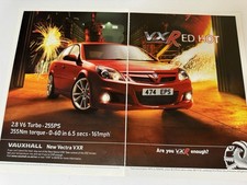 Original 2006 Vauxhall Vectra C VXR Red Magazine Advert Poster Frame Ready Retro