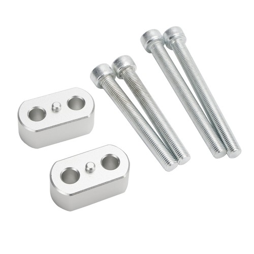 Silver handlebar risers - handlebar, mm