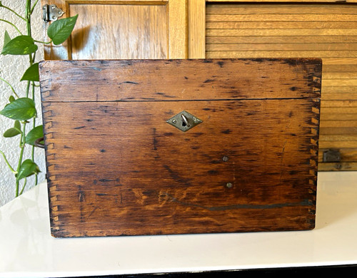 Antique wooden microscope - wooden,