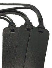 Leather Bookmark Jet Black