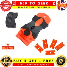 Plastic Scraper Tool Glass Window Cleaning Paint Removal Dirt Sticker Removal Uk