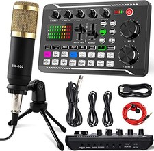ALLWIN Streaming Microphone, Podcast Starter Kit USB Cardioid Condenser
