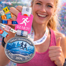 Personalised Race Medal Time