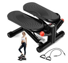 Steppers for Exercise, Stair Stepper with Resistance Bands, Mini Stepper for ho
