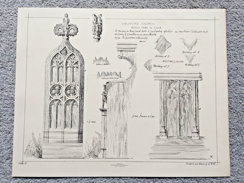 Gresford church bench - gresford, bench/pew