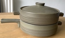 Vintage Denby Chevron Truffle Handled Casserole Dish/ Covered Dish