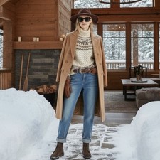 💯Cashmere womens coat CROMBIE Made In Scotland Women’s Size M