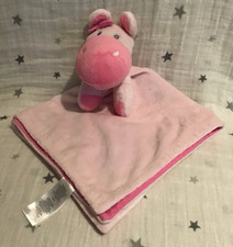 Primark Early Days Hippo Pink Comforter Plush Soft Toy 46cm x 46m