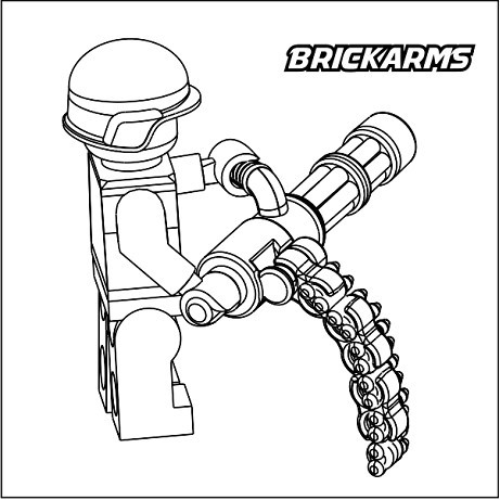 Minigun toy with ammo belt - toy,