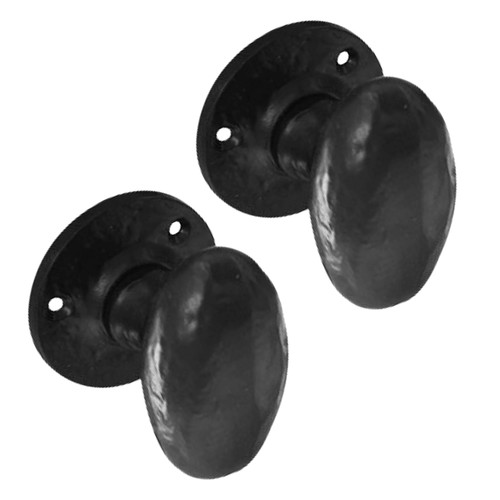 Antique black oval mortice - oval,