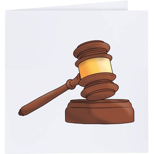 Judge gavel greeting cards - greeting,