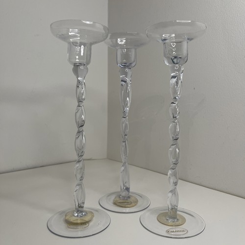 Twisted stem glass candle - stem,