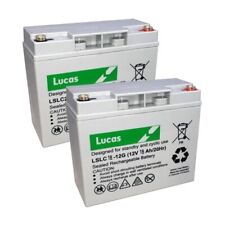 2 x LUCAS 12V 18AH MOBILITY SCOOTER BATTERY replaces 17AH