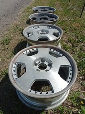 18" 8+9J ASA DD1 3 Piece Split Rim Wheels Staggered 5x112 NOT BBS OZ AMG