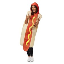 LADIES HOT DOG COSTUME NOVELTY FOOD FANCY DRESS COSTUME HEN STAG SAUSAGE
