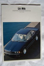 1988 bmw m 6 owners sales brochure m635  parts service e24  paint chart