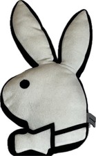Playboy Bunny Pillow Vintage Large 22" White/Black