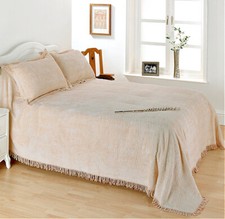 Diana Cowpe Bedspread Candlewick Geneva Design | 100% Cotton Chenille Bed Throw 