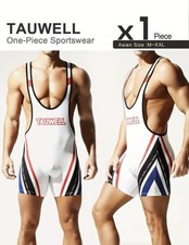 TAUWELL Men's White Wrestling