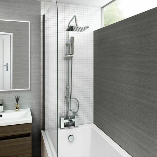 Chrome waterfall bath - bath, shower