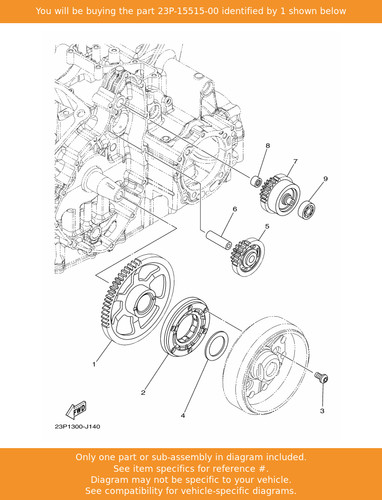 Yamaha gear 23p - yamaha, 23p-15515-00