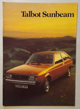 Talbot Sunbeam Range Brochure 1979 - LS GL GLS Ti