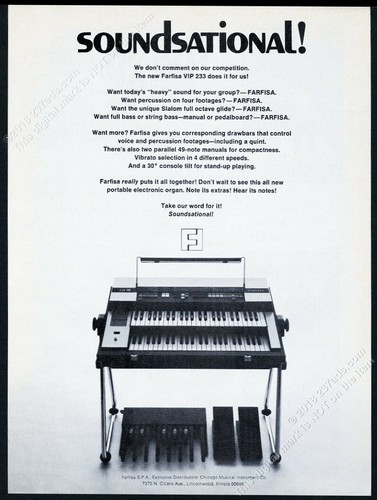 1972 farfisa vip 233 - 1972,