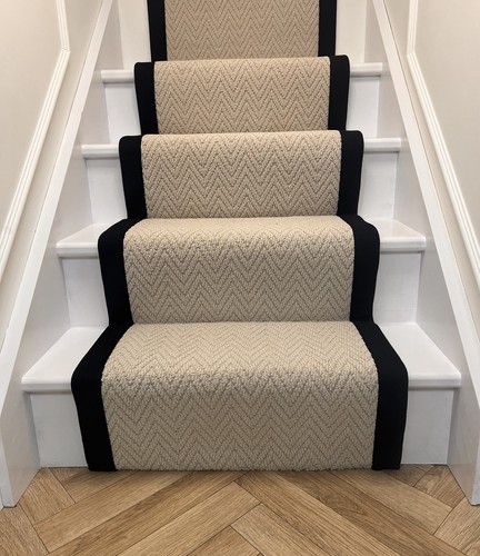 Herringbone carpet stair - herringbone,