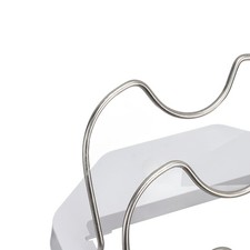 White Pot Lid Organizer Plastic U Shaped Cooking Top Cover Storage Rack For HOT