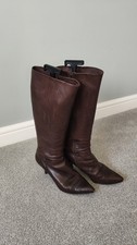 Brown Leather Heeled Boots by