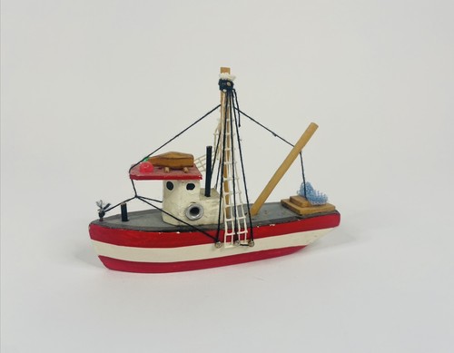 Wooden model fishing boat - model,