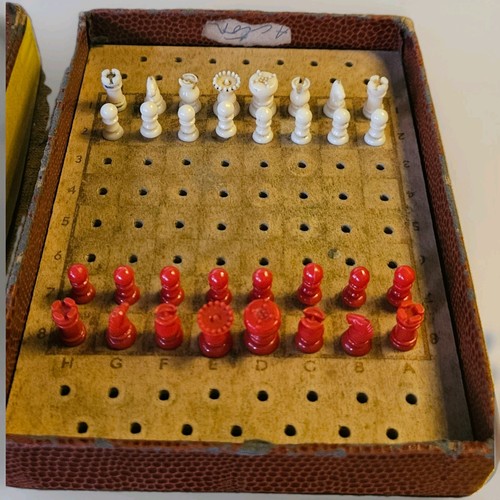Vintage travel chess set - vintage,