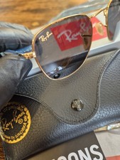 Ray-Ban Vintage Gold Frame Sunglasses with Dark  Lenses