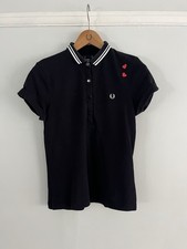 Fred Perry x Amy Winehouse Black Polo Shirt UK 12