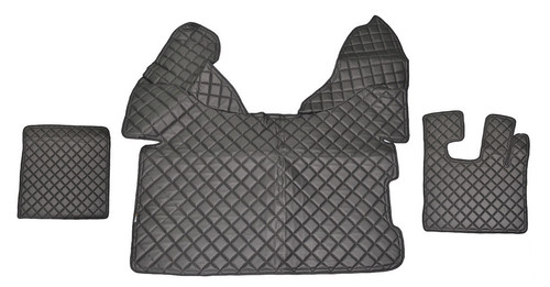 Black set eco - leather, floor