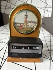 Vintage Wooden Perpetual Desk Calendar Skegness Souvenir Retro Kitsch