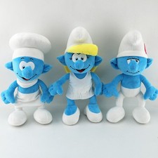 BRAND NEW 35cm SMURF SOFT TOY SMURFETTE PLUSH PAPA SMURF TOY
