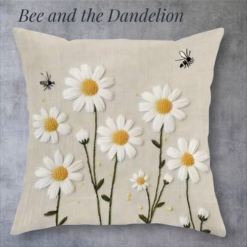 Daisy flowers with bees summer - with,