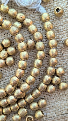 African brass beads - brass,