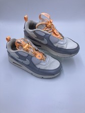 Nike Air Max 90 Toggle Trainers Infants Kids Children Size 1.5 Uk 33.5 EU Grey