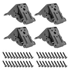 4Pcs Foldable Support Brackets 90 Degree Self-Locking Hinges for Table Bed Feet
