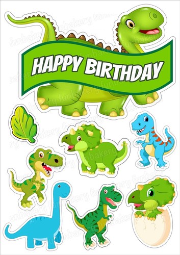 Dinosaur cake topper party - topper,