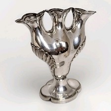 Antique Silver Plated Bud Vase Stamped M W & W
