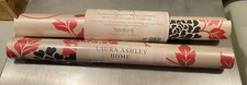 Laura Ashley Wallpaper Isodore Charcoal/Cranberry 2 rolls 10m x 53cm pearlescent