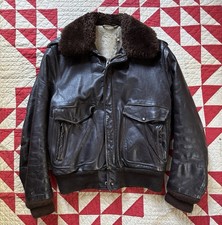 Vintage 70s Schott IS674MS Leather Flight Jacket G1 Style Size 42 As Is