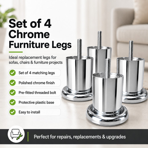 Set chrome sofa chair - of, 4