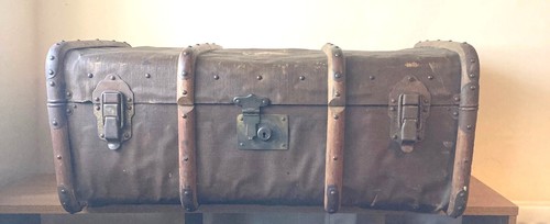 Vintage steamer trunk luggage - steamer,