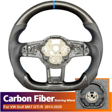 Steering Wheel Customized Carbon Fiber Flat for VW Golf MK7 GTI R  2013-20