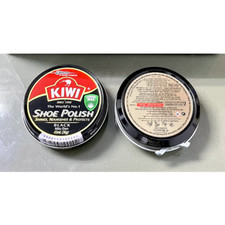 45ml(36g) KIWI Black Shoe Boot Polish Wax Glossy Shines Nourishes Protects K